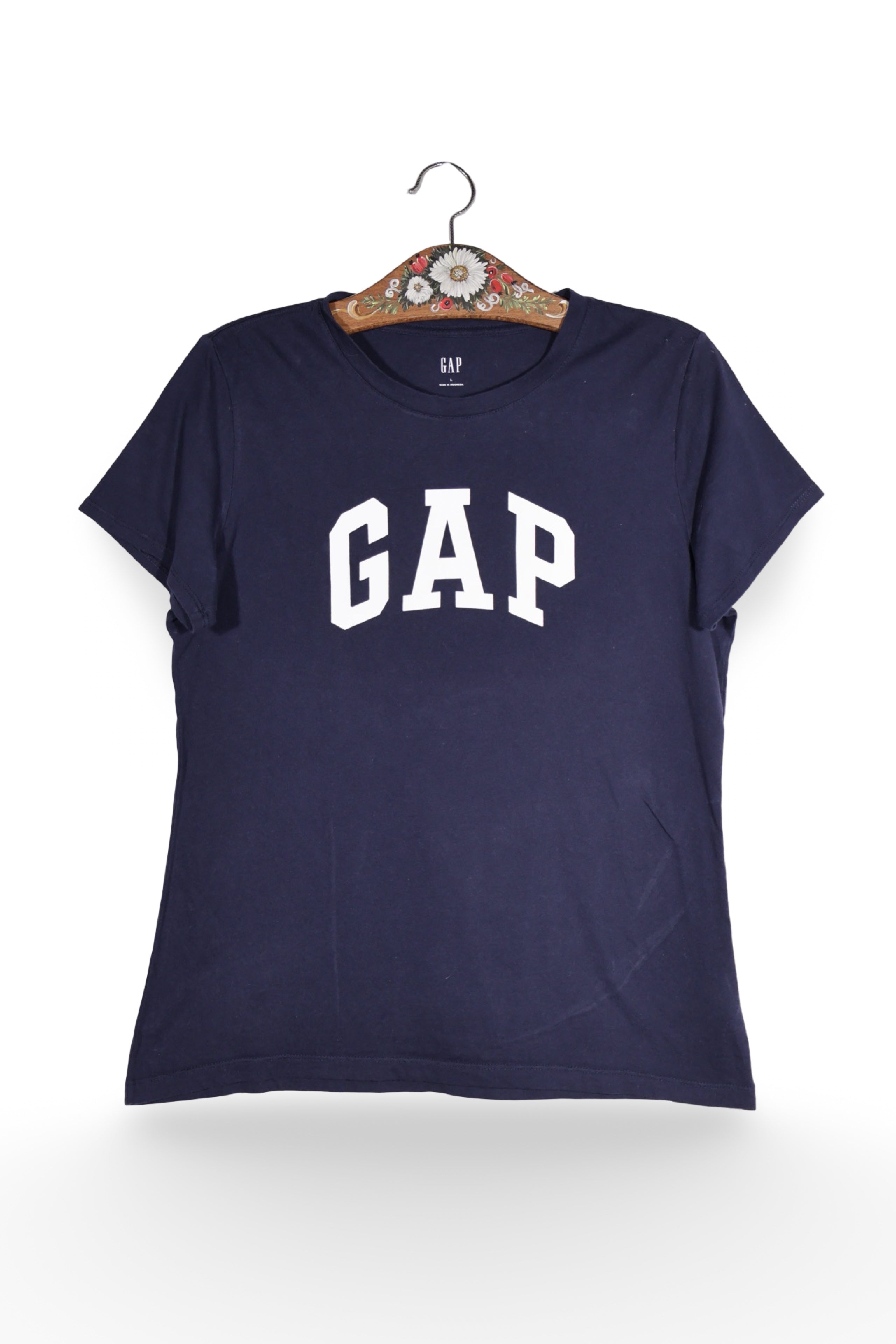Tricou - GAP bleumarin din bumbac cu logo frontal – L – Femei - fata