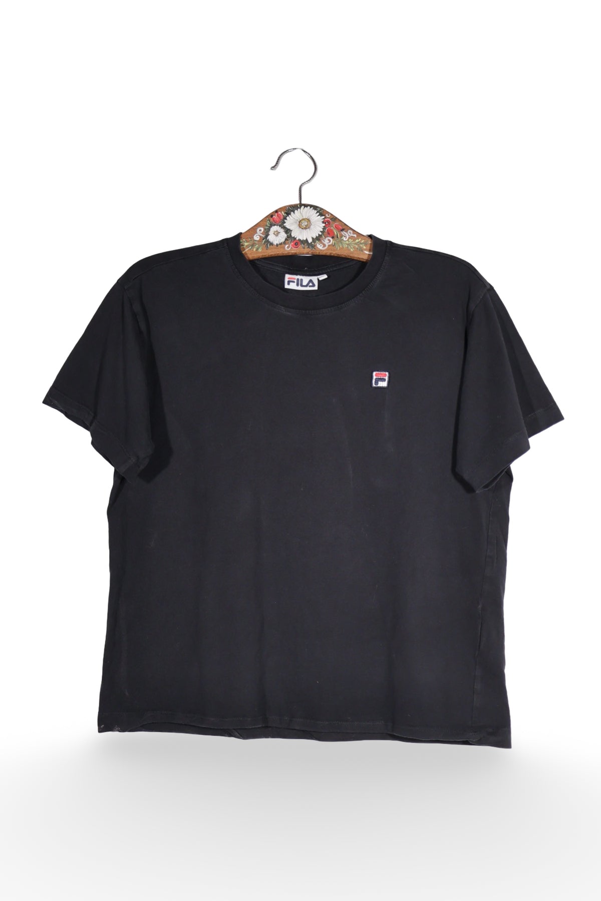 Tricou - FILA negru din bumbac cu croială simplă – M – Femei - fata