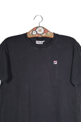 Tricou - FILA negru din bumbac cu croială simplă – M – Femei - detaliu