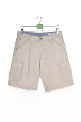 Pantaloni scurți - Camel bej din bumbac cu buzunare cargo – M – Bărbați - fata