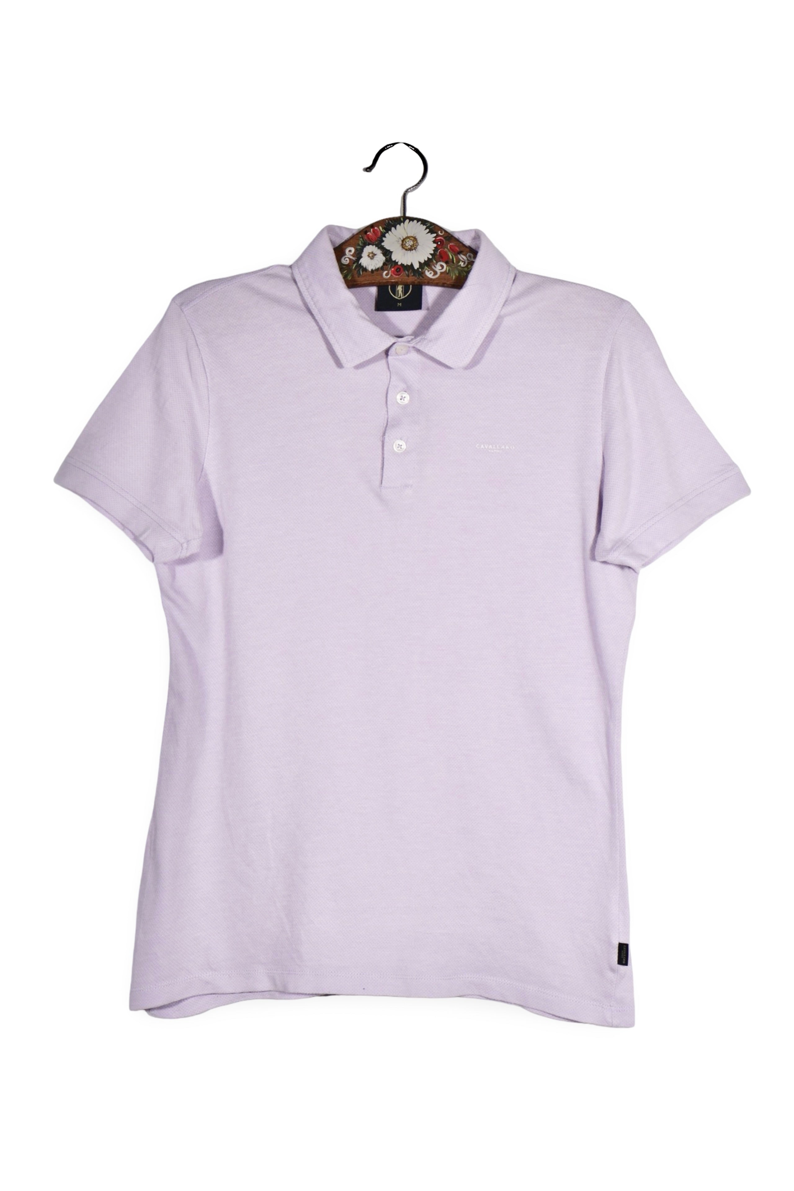Tricou - Premium lila din bumbac cu guler polo – M – Femei - fata