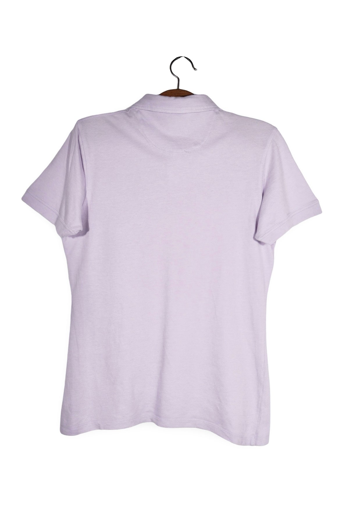 Tricou - Premium lila din bumbac cu guler polo – M – Femei - spate