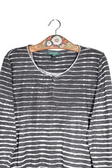 Bluză - Ralph Lauren neagra in dungi albe cu croiala lejera – XL – Femei - detaliu
