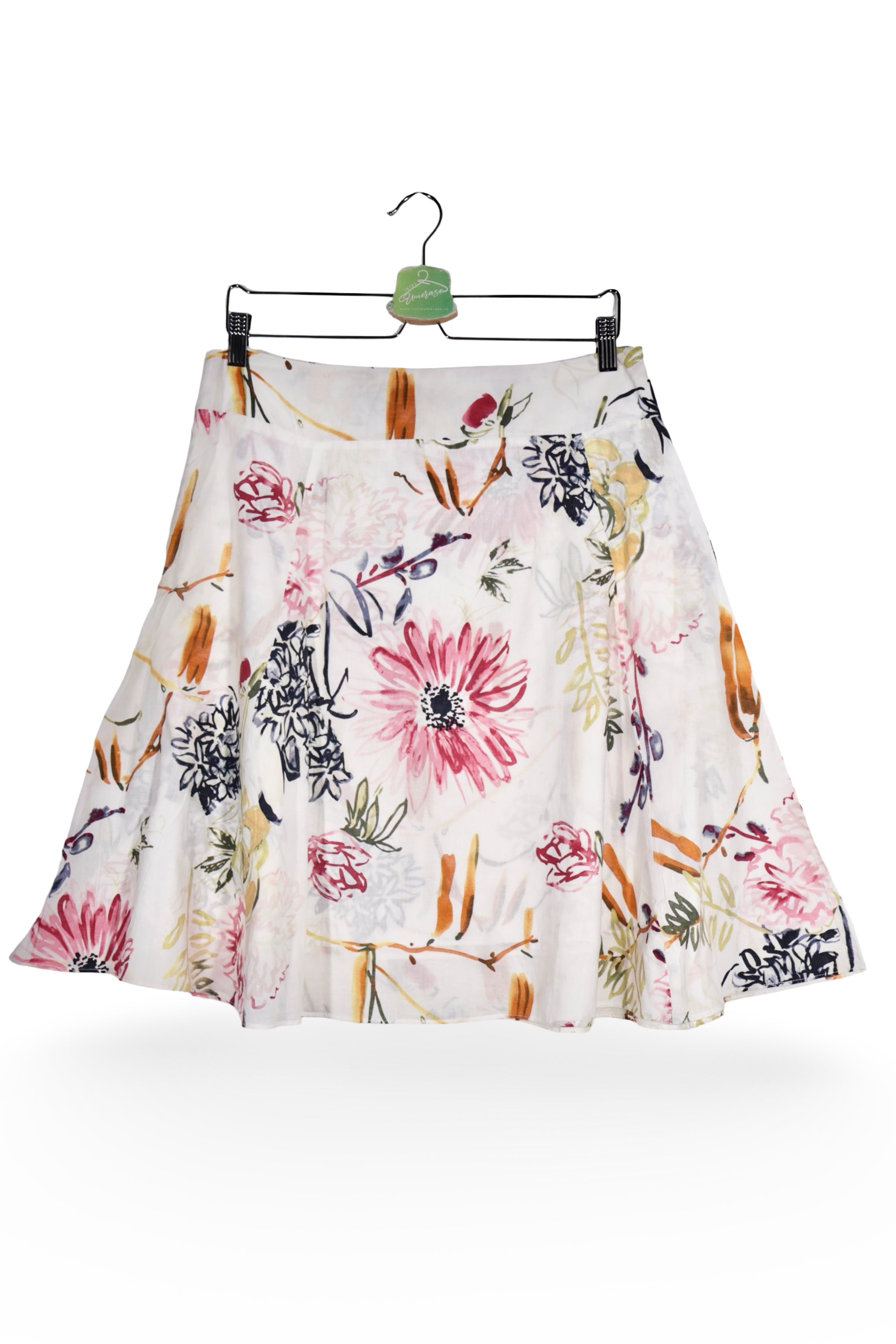 Fustă - Alte branduri albă cu imprimeu floral multicolor – M – Femei - fata