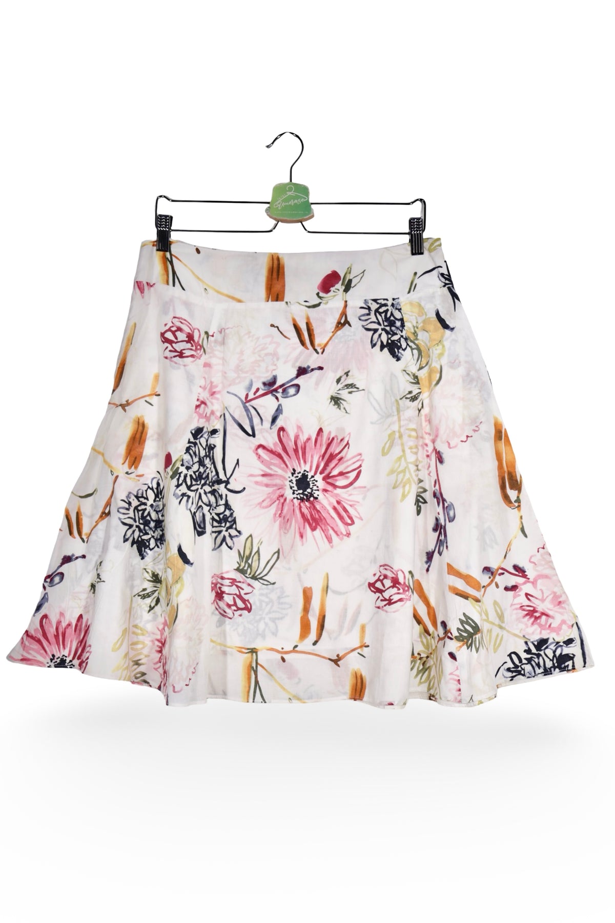 Fustă - Alte branduri albă cu imprimeu floral multicolor – M – Femei - fata