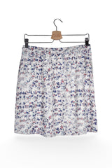 Fustă - Tommy Hilfiger albă cu imprimeu floral abstract – M – Femei - spate