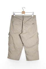 Pantaloni 2/3 - C&A bej din bumbac cu buzunare cargo – L – Bărbați - spate
