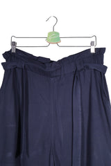 Pantaloni scurți - Hampton Republic bleumarin din viscoza cu talie inalta si cordon – L – Femei - detaliu