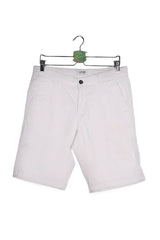 Pantaloni scurți - Jack&Jones albi din bumbac cu croială relaxată – M – Bărbați - fata