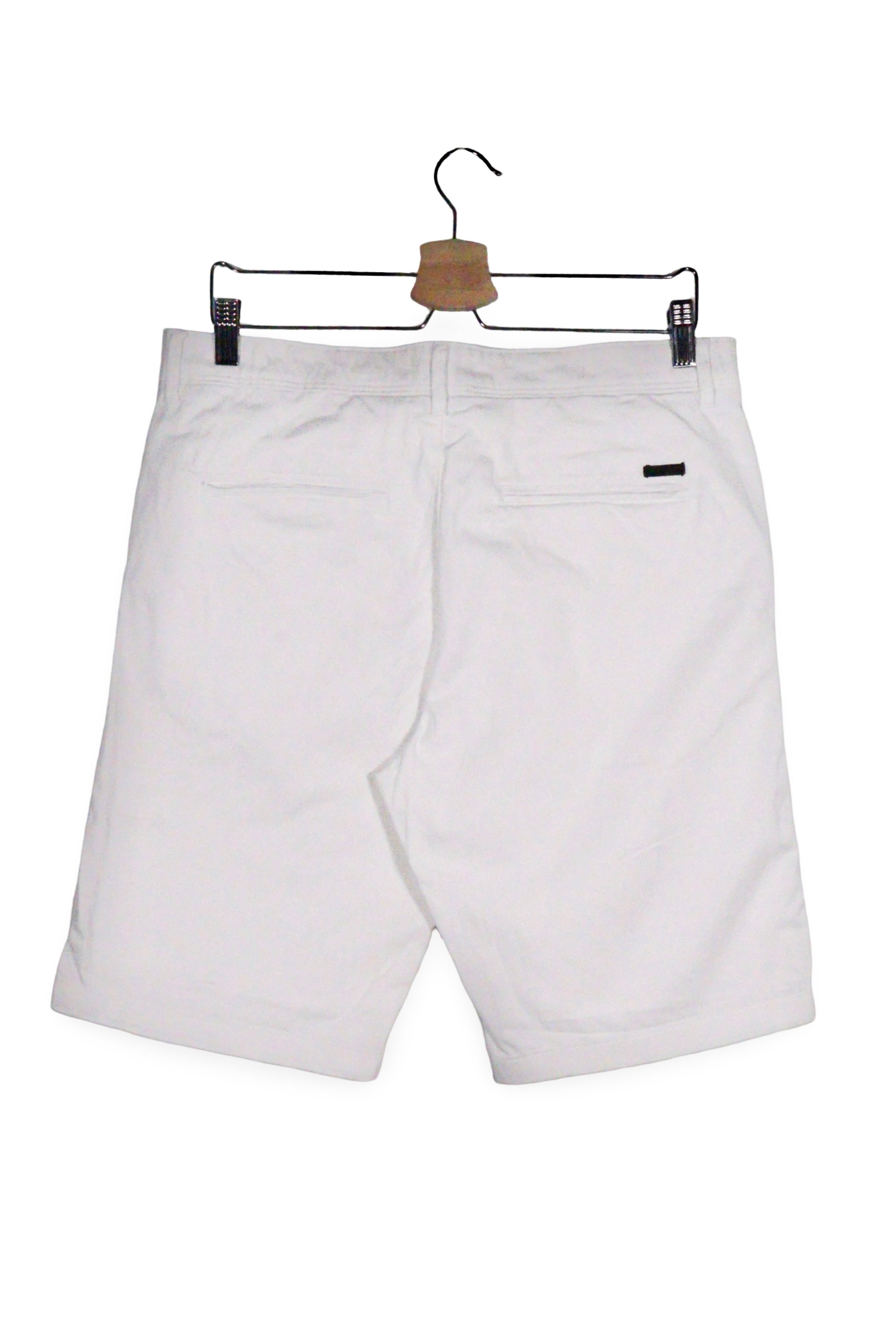 Pantaloni scurți - Jack&Jones albi din bumbac cu croială relaxată – M – Bărbați - detaliu