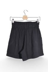 Pantaloni scurți - Sisley negri cu talie elasticata si croiala lejera – L – Femei - spate