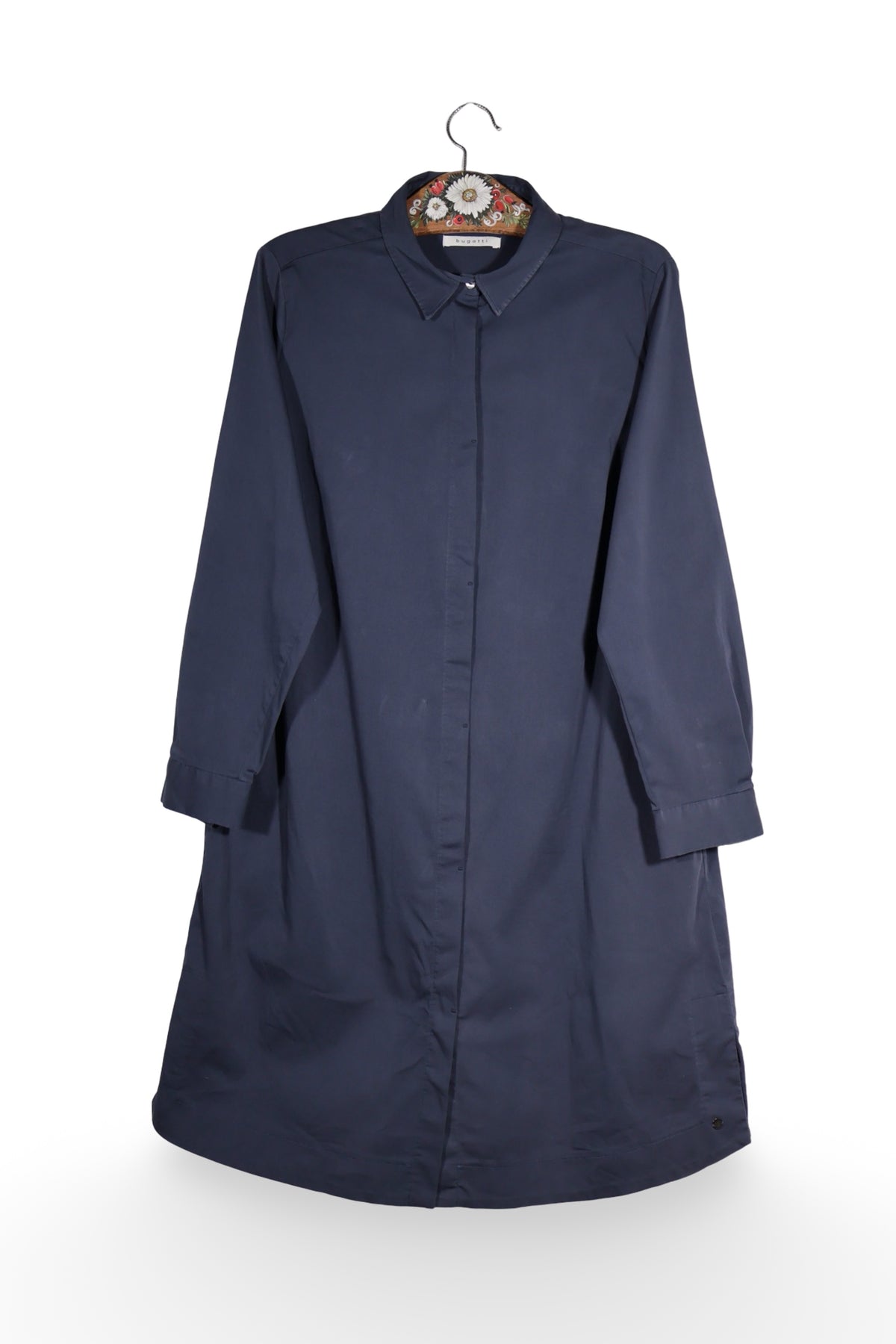 Rochie - Bugatti cu croiala dreapta, buzunare si guler clasic – L – Femei - fata