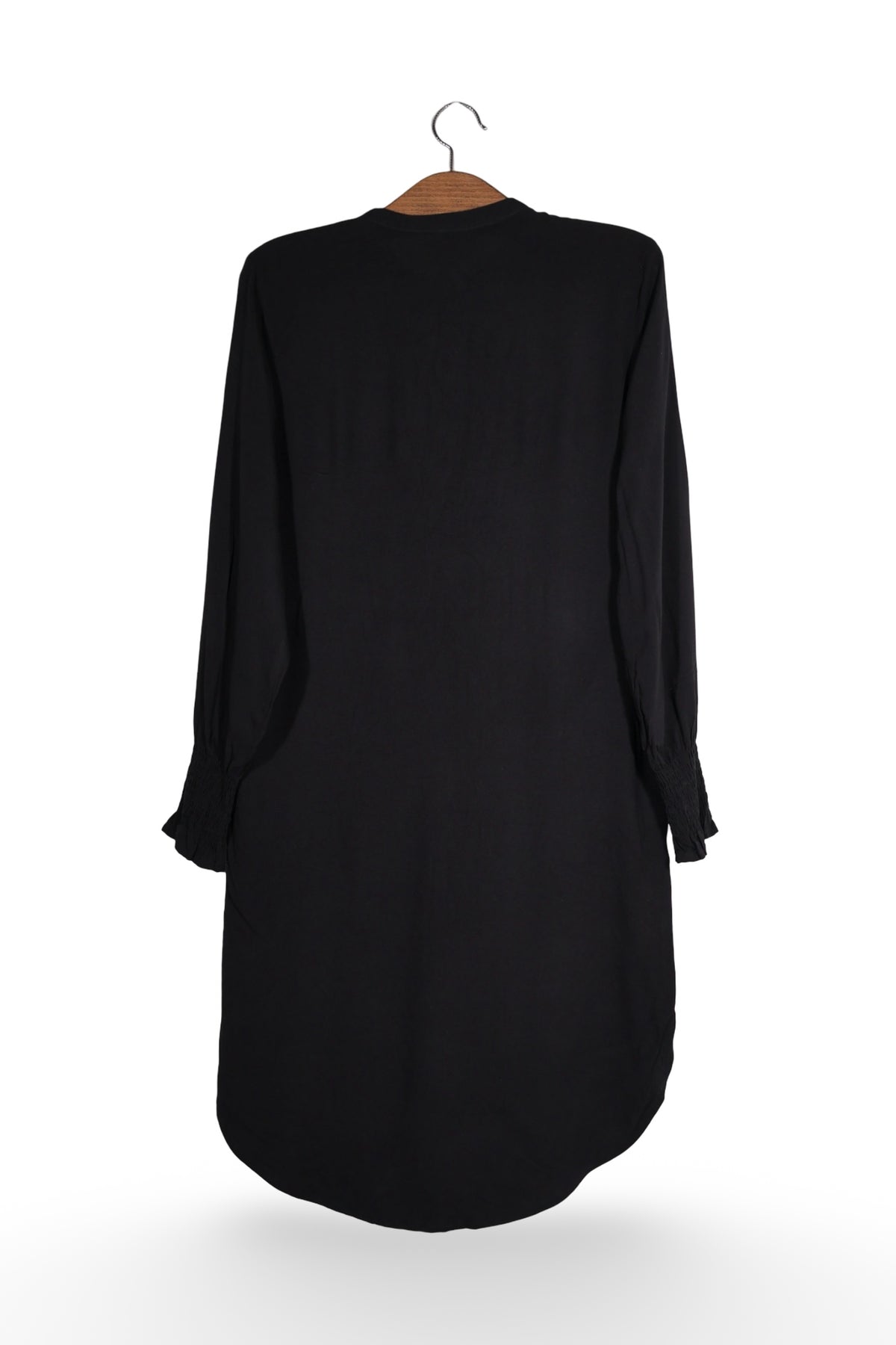 Rochie - Jacqueline de Yong neagra din vascoza cu croială dreaptă – S – Femei - spate