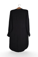 Rochie - Jacqueline de Yong neagra din vascoza cu croială dreaptă – S – Femei - spate