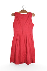 Rochie - Noa Noa roșie plisată cu croială feminină – S – Femei - spate
