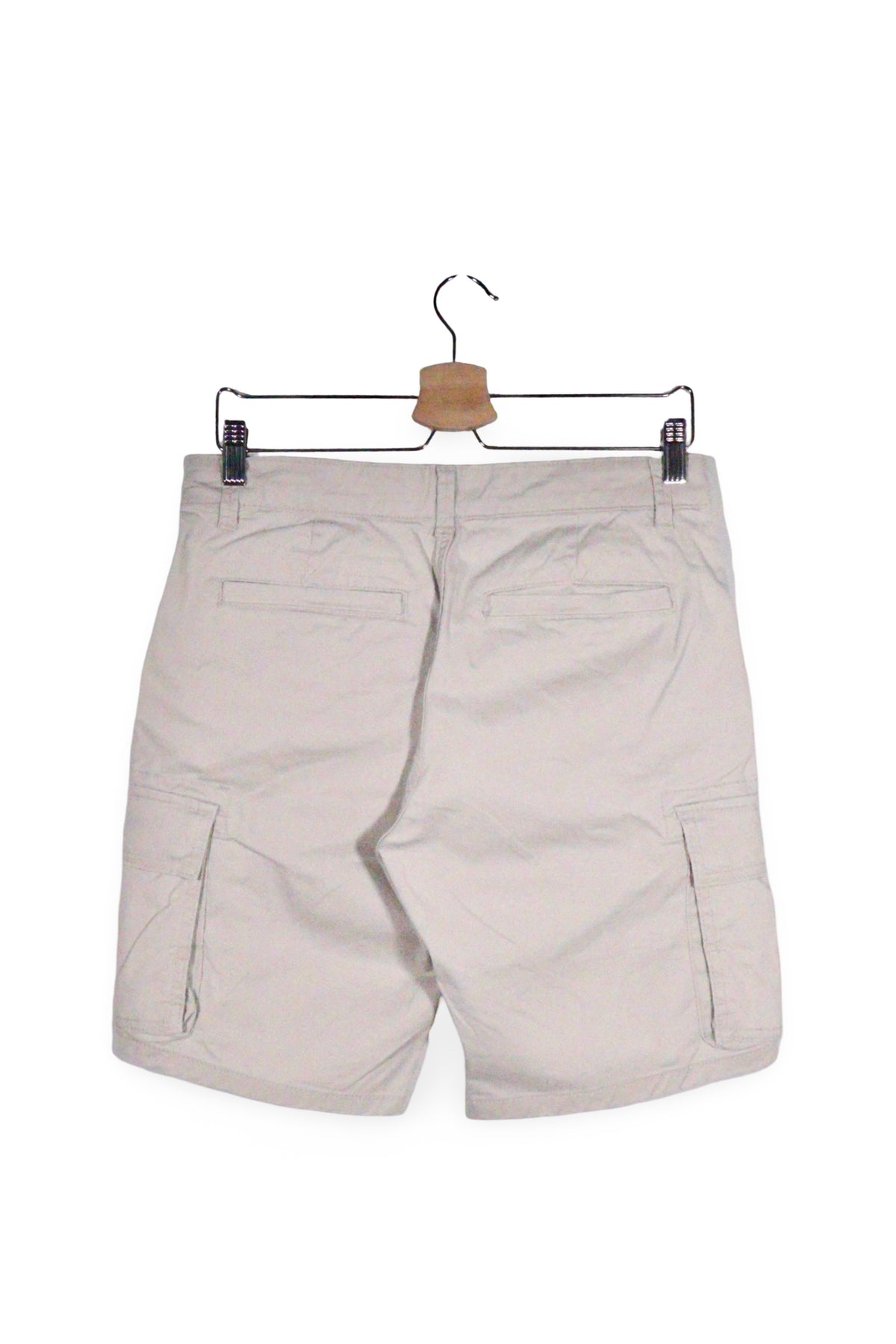 Pantaloni scurți - ONLY&SONS bej deschis din bumbac cu buzunare cargo – S – Bărbați - spate