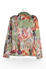 Jachetă - Desigual multicolor cu imprimeu floral si croiala lejera – XL – Femei - spate