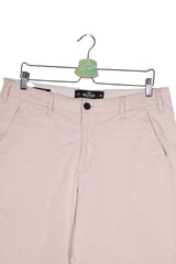 Pantaloni scurți - Hollister bej din bumbac cu croială casual – M – Bărbați - detaliu