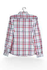 Cămașă - Columbia in carouri pastel cu croiala lejera – M – Femei - spate