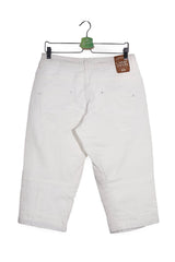 Pantaloni 2/3 - Camp David alb din bumbac cu croiala relaxata – M – Bărbați - detaliu