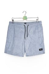 Pantaloni scurți - Quiksilver bleu deschis din material usor cu snur in talie – L – Bărbați - fata