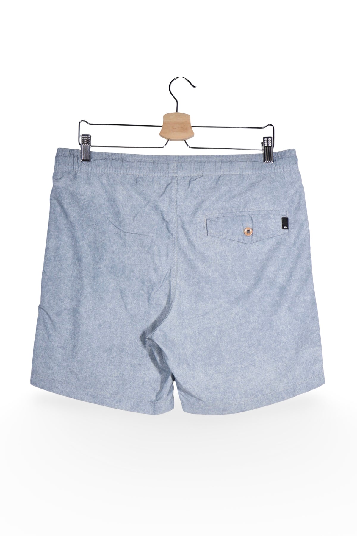 Pantaloni scurți - Quiksilver bleu deschis din material usor cu snur in talie – L – Bărbați - detaliu
