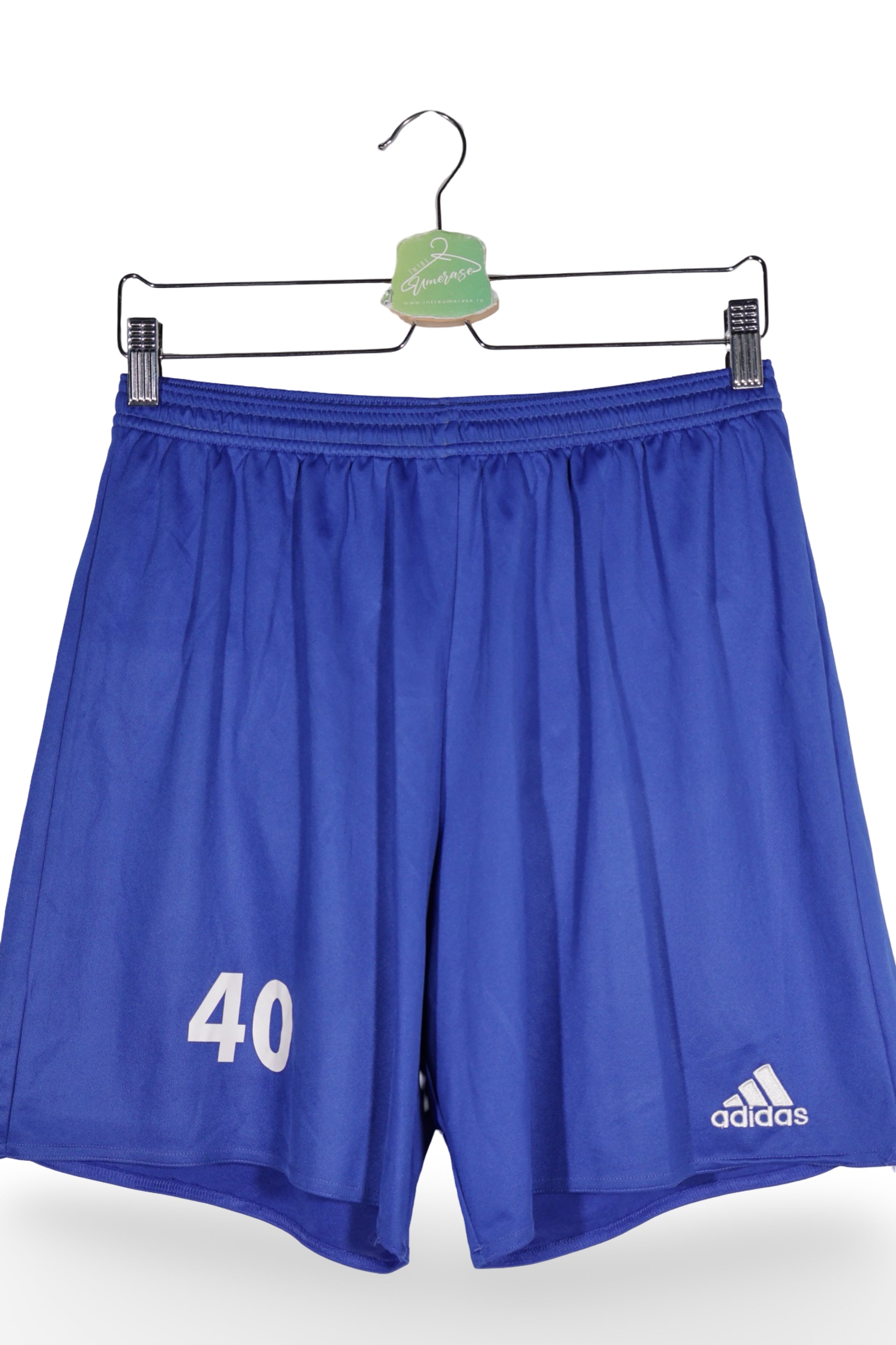 Pantaloni scurți - Adidas albaștri sport cu croială lejeră – L – Bărbați - detaliu