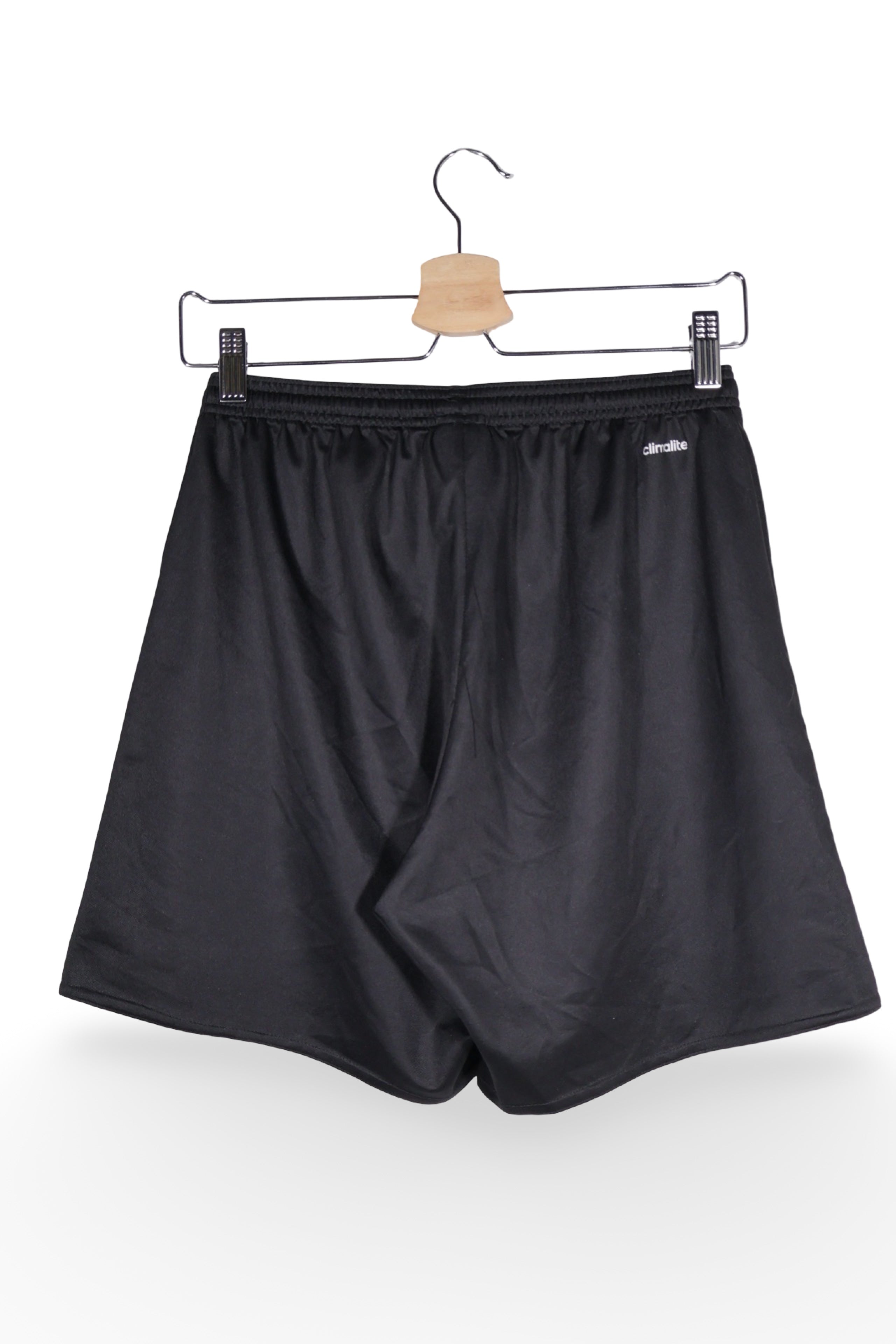 Pantaloni scurți - Adidas negre din material tehnic cu croiala lejera – M – Bărbați - spate