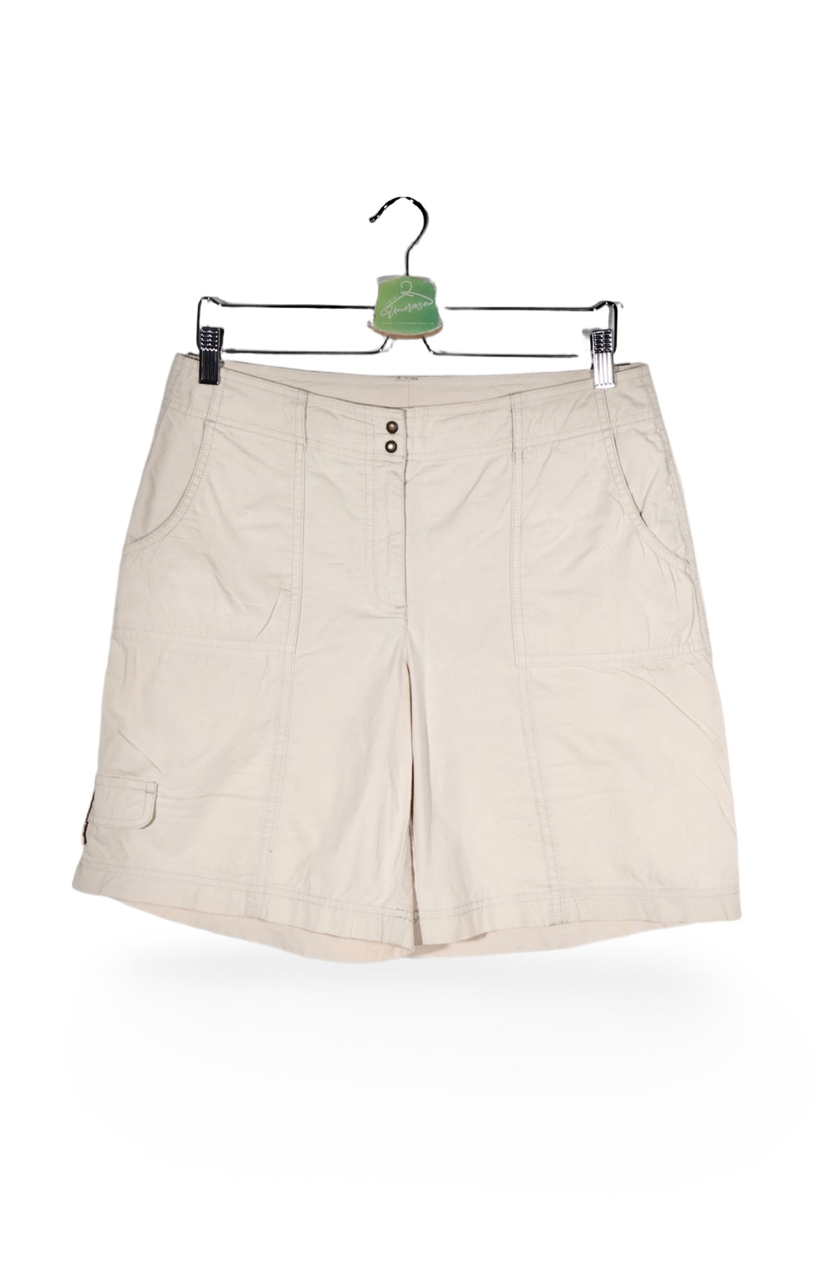 Pantaloni scurți - Bogner bej din bumbac cu croială relaxată – L – Femei - fata