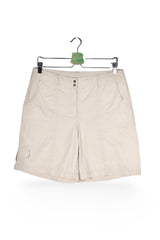 Pantaloni scurți - Bogner bej din bumbac cu croială relaxată – L – Femei - fata