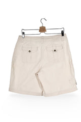 Pantaloni scurți - Bogner bej din bumbac cu croială relaxată – L – Femei - spate