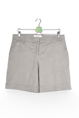 Pantaloni scurți - BRAX gri deschis din bumbac cu croială lejeră – XL – Femei - fata