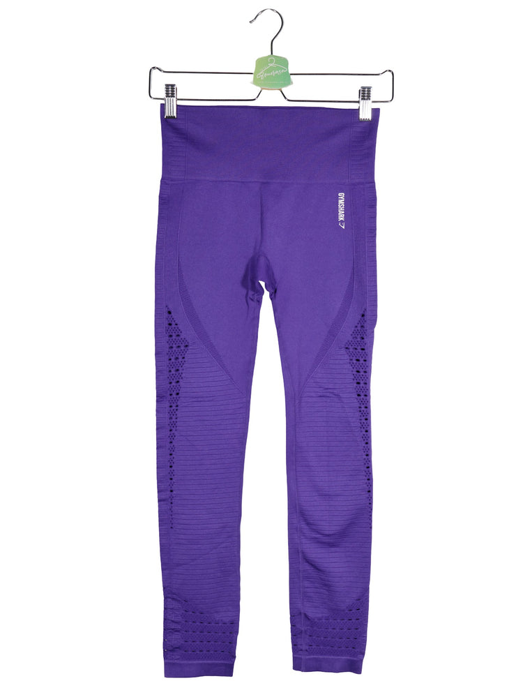Colanti GYMSHARK mov mărime XS vedere din față second-hand premium