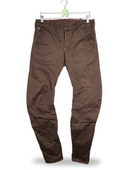 Pantaloni G-STAR maro mărime M vedere din față second-hand premium
