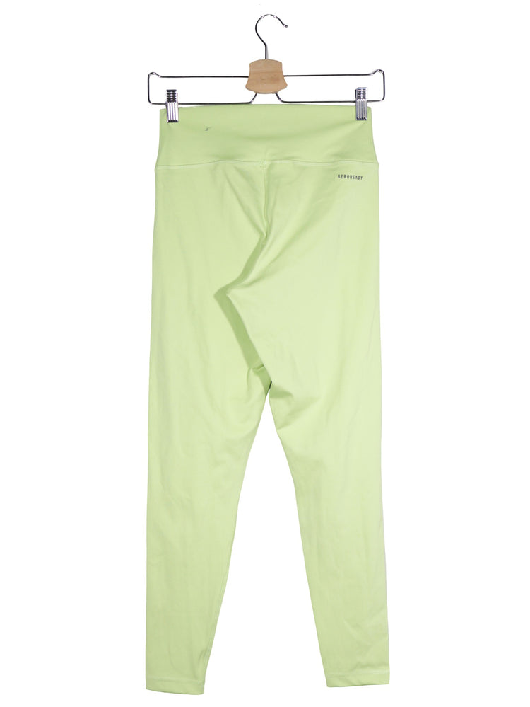 Colanti adidas verde deschis mărime M vedere din spate second-hand premium