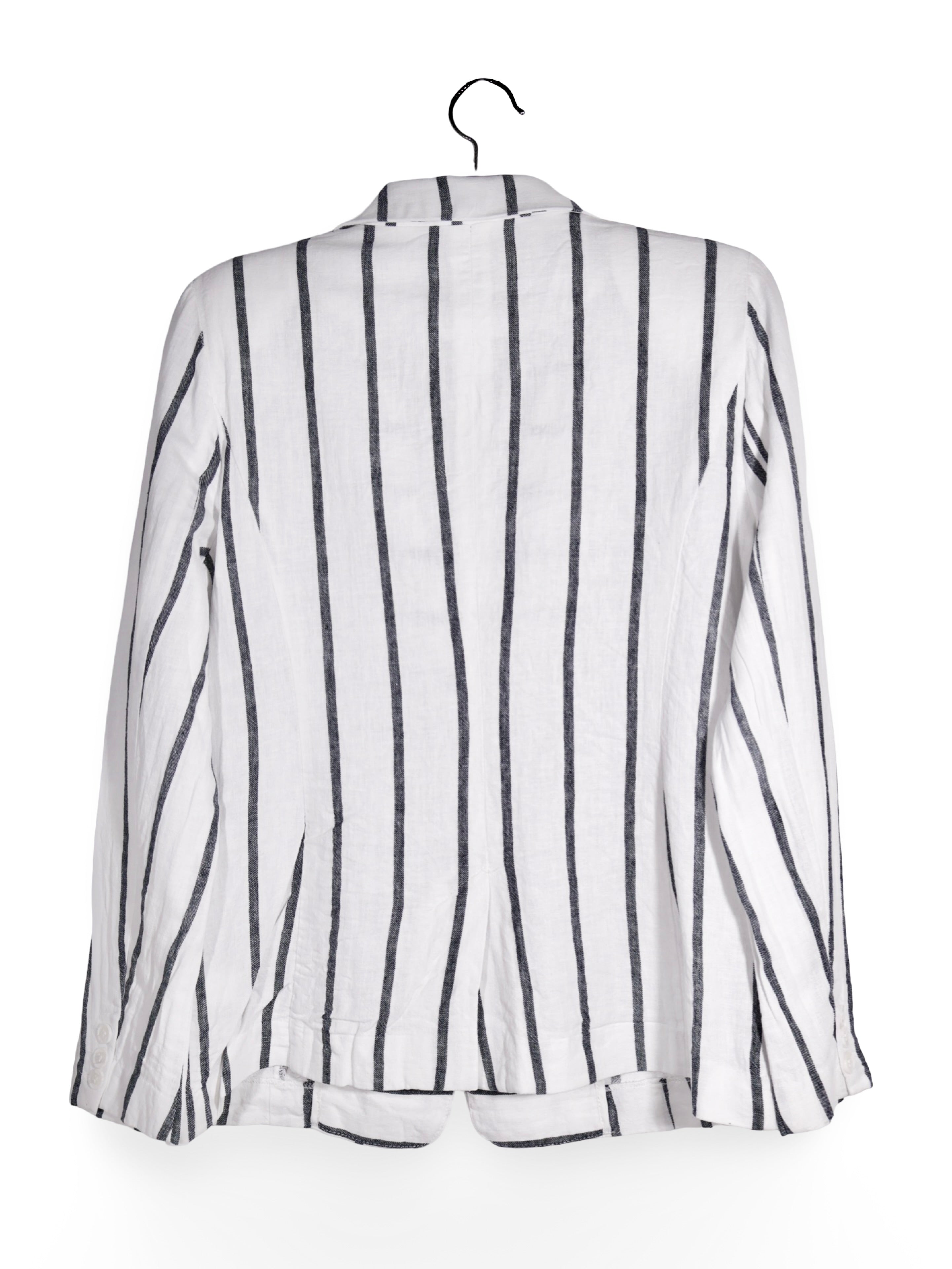 Sacou Premium alb cu dungi negre – M – Femei - imagine 3