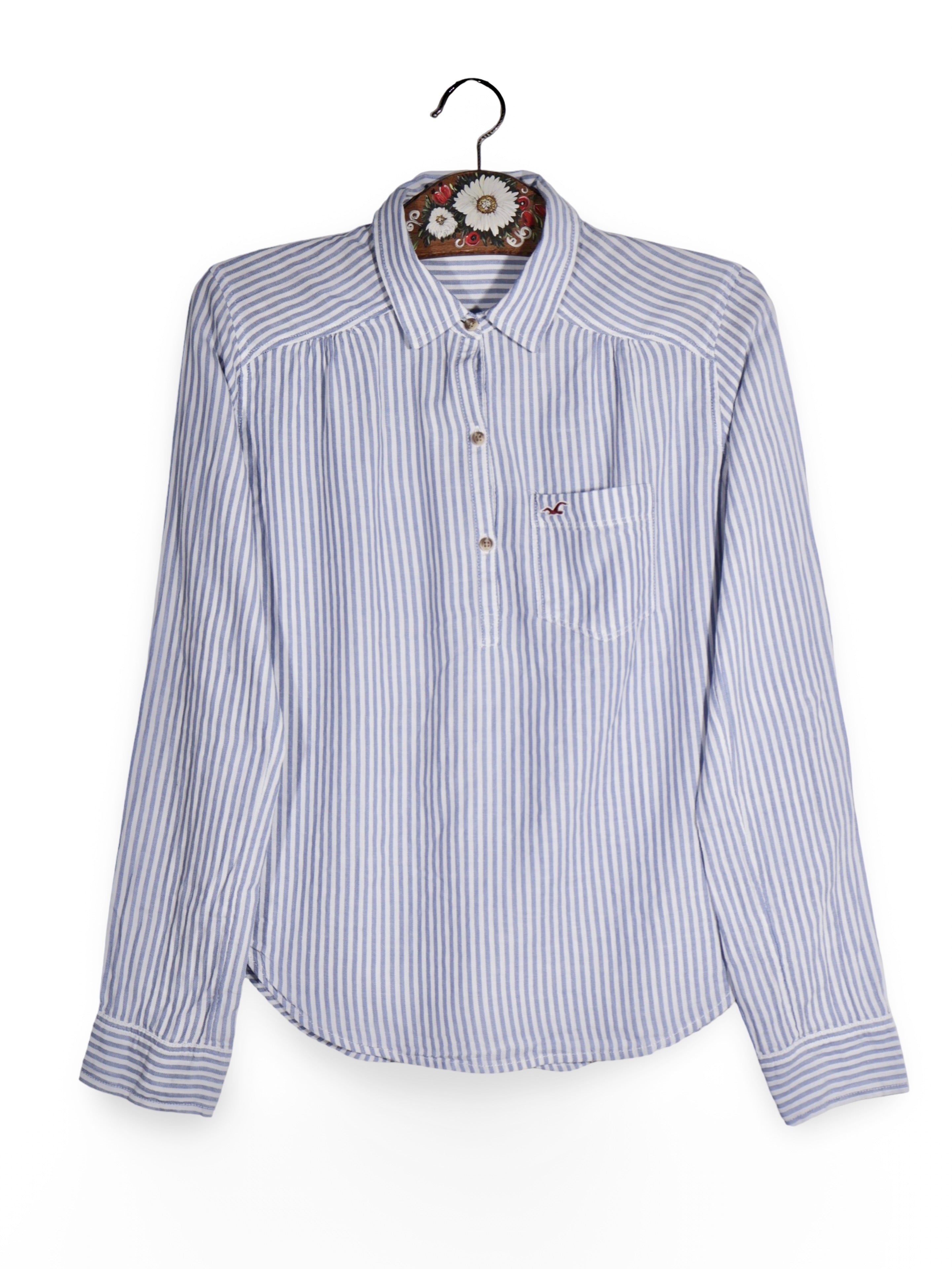 Cămașă Hollister cu dungi albastre – XS – Femei - imagine 1