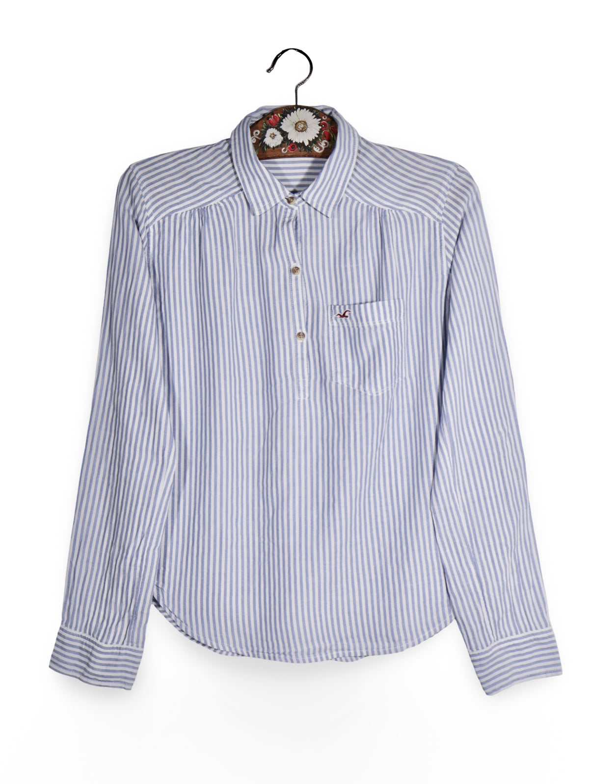 Cămașă Hollister cu dungi albastre – XS – Femei - imagine 1