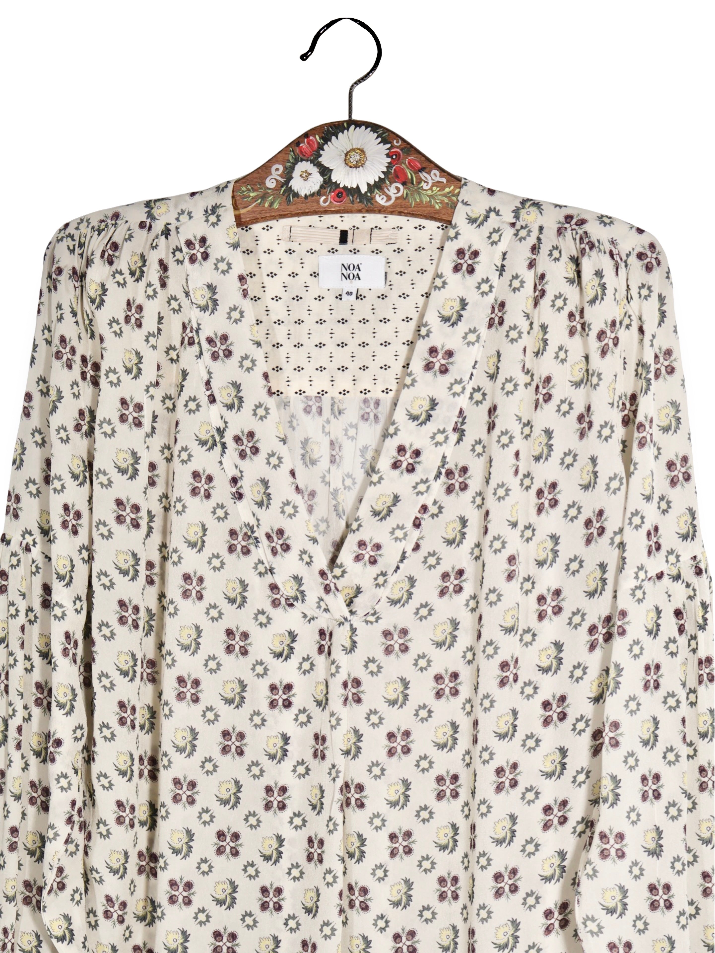Cămașă Noa Noa cu imprimeu floral delicat – L – Femei - imagine 2