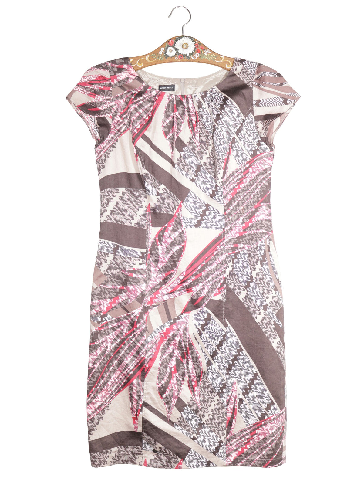 Rochie Gerry Weber bej, roz, maro, alb mărime L vedere din față second-hand premium