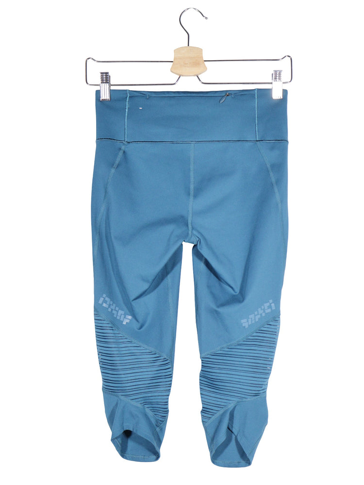 Colanti 2/3 adidas albastru mărime XS vedere din spate second-hand premium