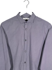 Camasa Premium by Jack & Jones bleumarin cu micro-model alb mărime M detaliu material și croială second-hand premium