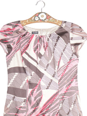 Rochie Gerry Weber bej, roz, maro, alb mărime L detaliu material și croială second-hand premium