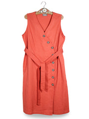Rochie Yessica coral mărime L vedere din față second-hand premium