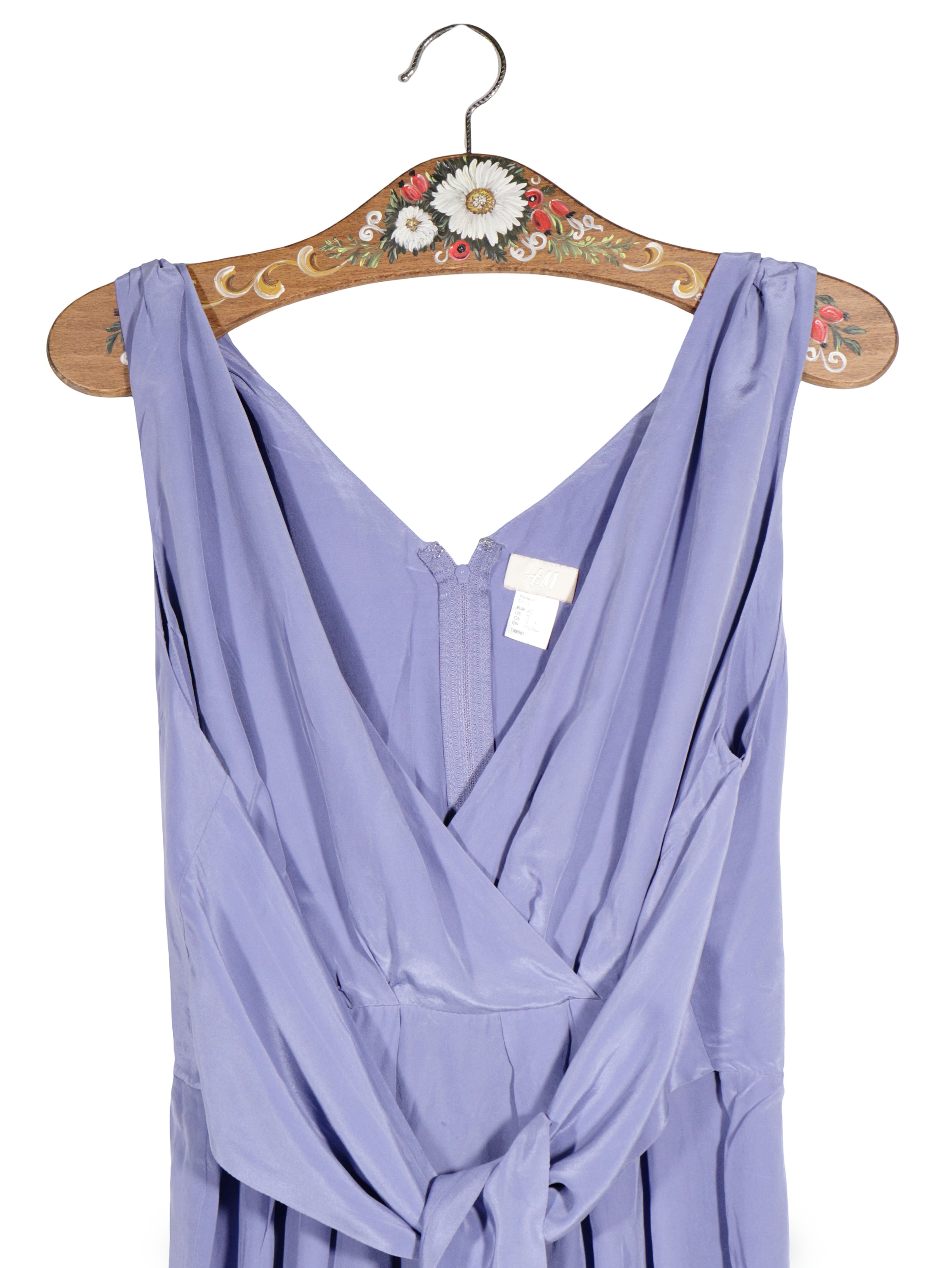 Rochie H&M lila mărime XL detaliu material și croială second-hand premium