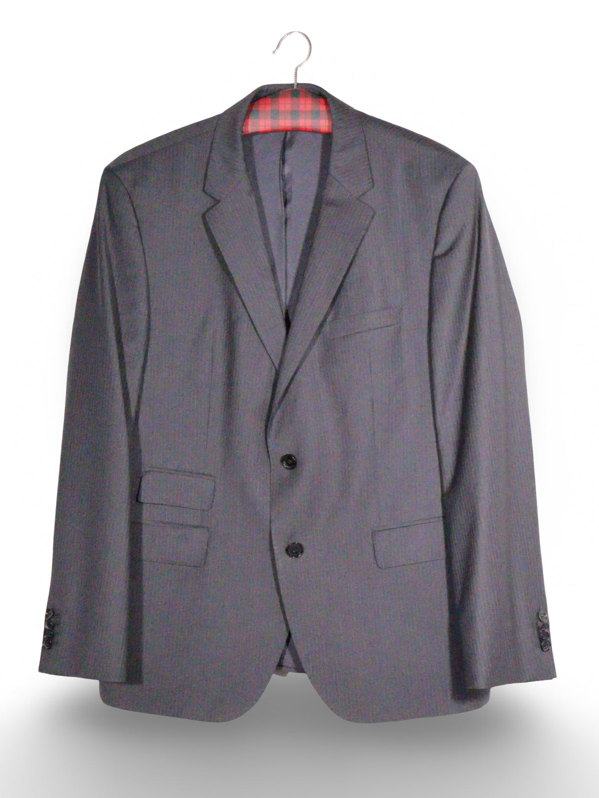 Sacou BOSS Hugo Boss gri antracit cu dungi fine – L – Bărbați - imagine 1