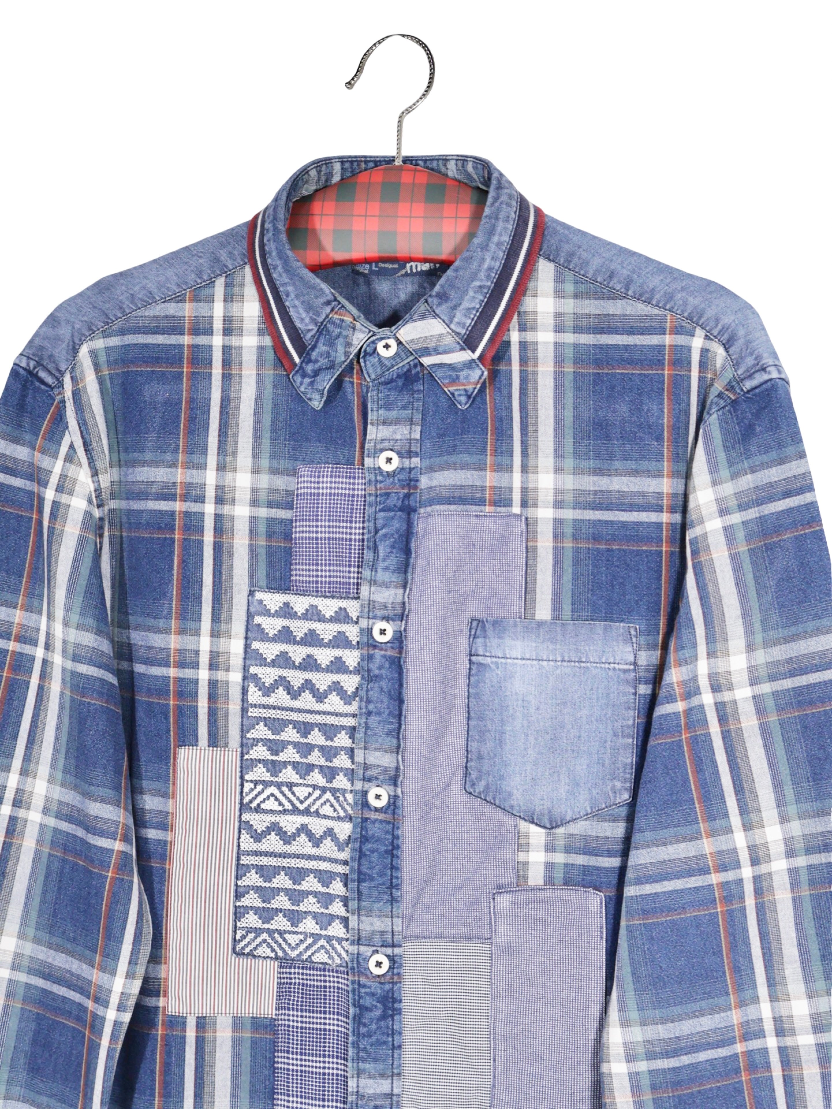 Cămașă Desigual cu patchwork si carouri – L – Bărbați - imagine 2