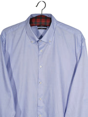 Cămașă Jake's albastră cu interior în carouri – XL – Bărbați