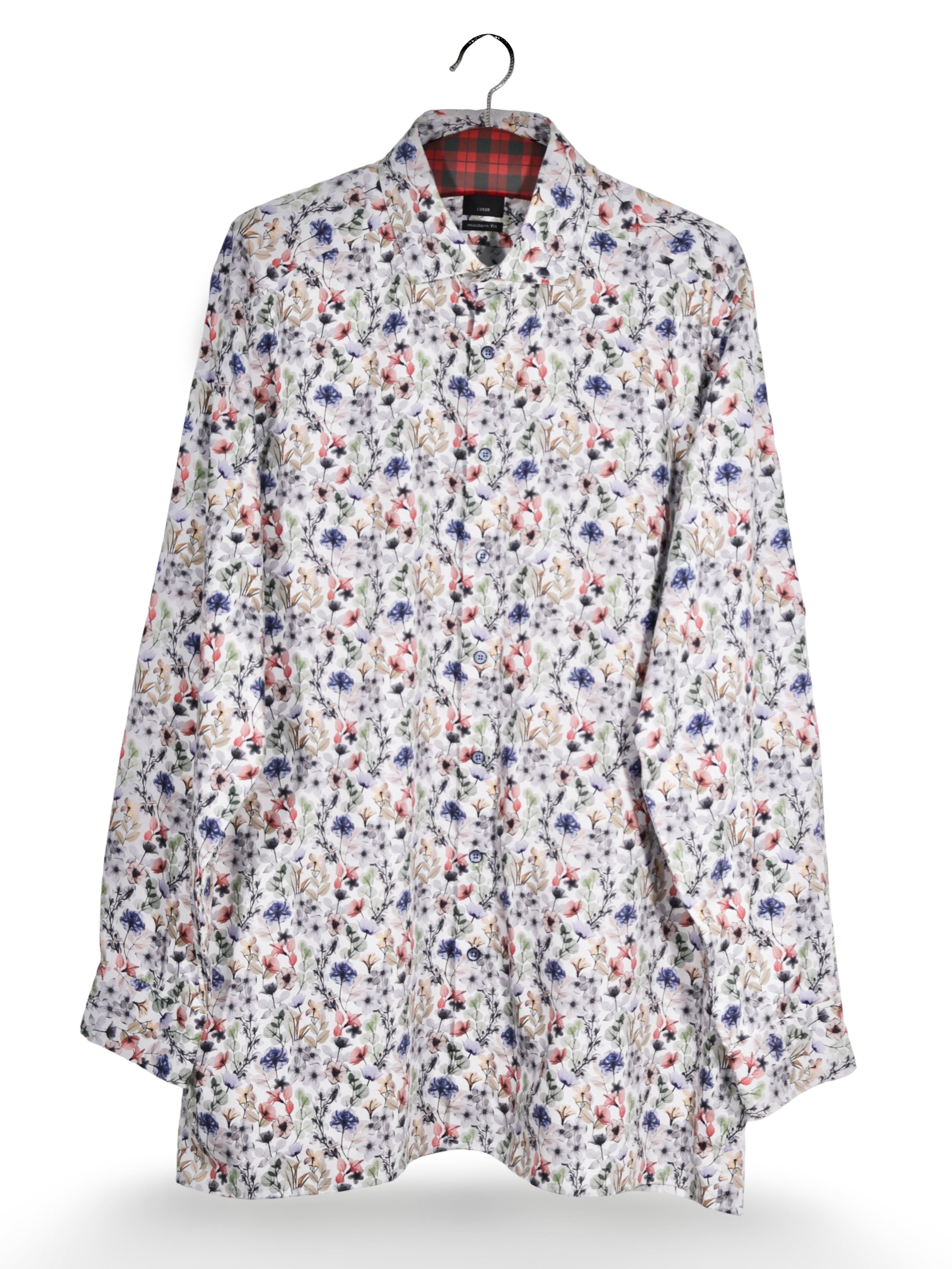 Cămașă OLYMP alb cu imprimeu floral – XL – Bărbați - imagine 1