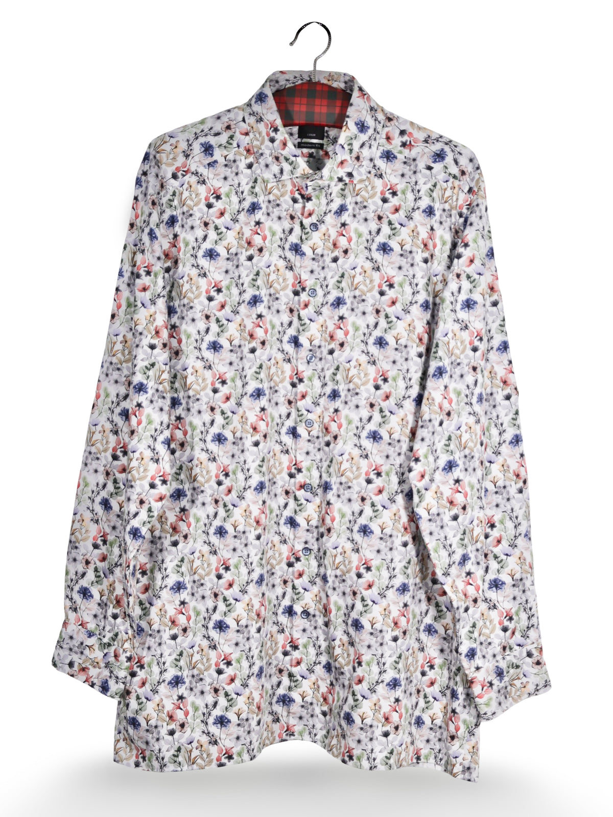 Cămașă OLYMP alb cu imprimeu floral – XL – Bărbați - imagine 1